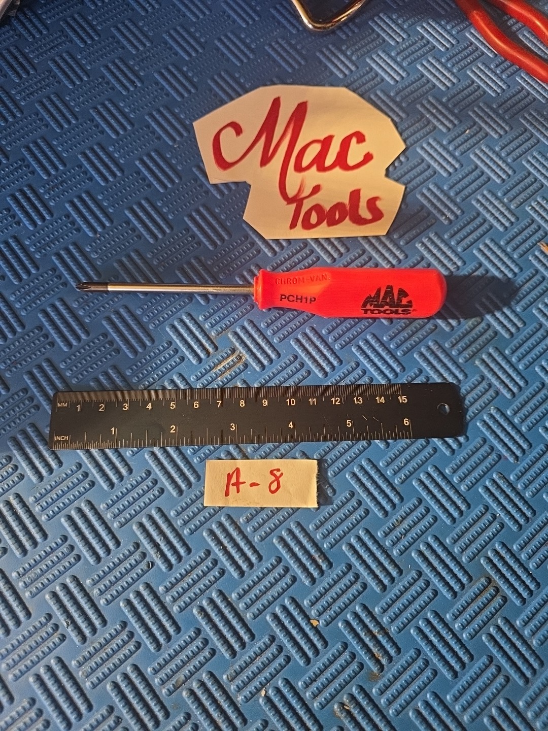 RARE*MAC TOOLS MADE IN GERMANY PHILLIPS SCREWDRIVER #1 PINK HARD HANDLE