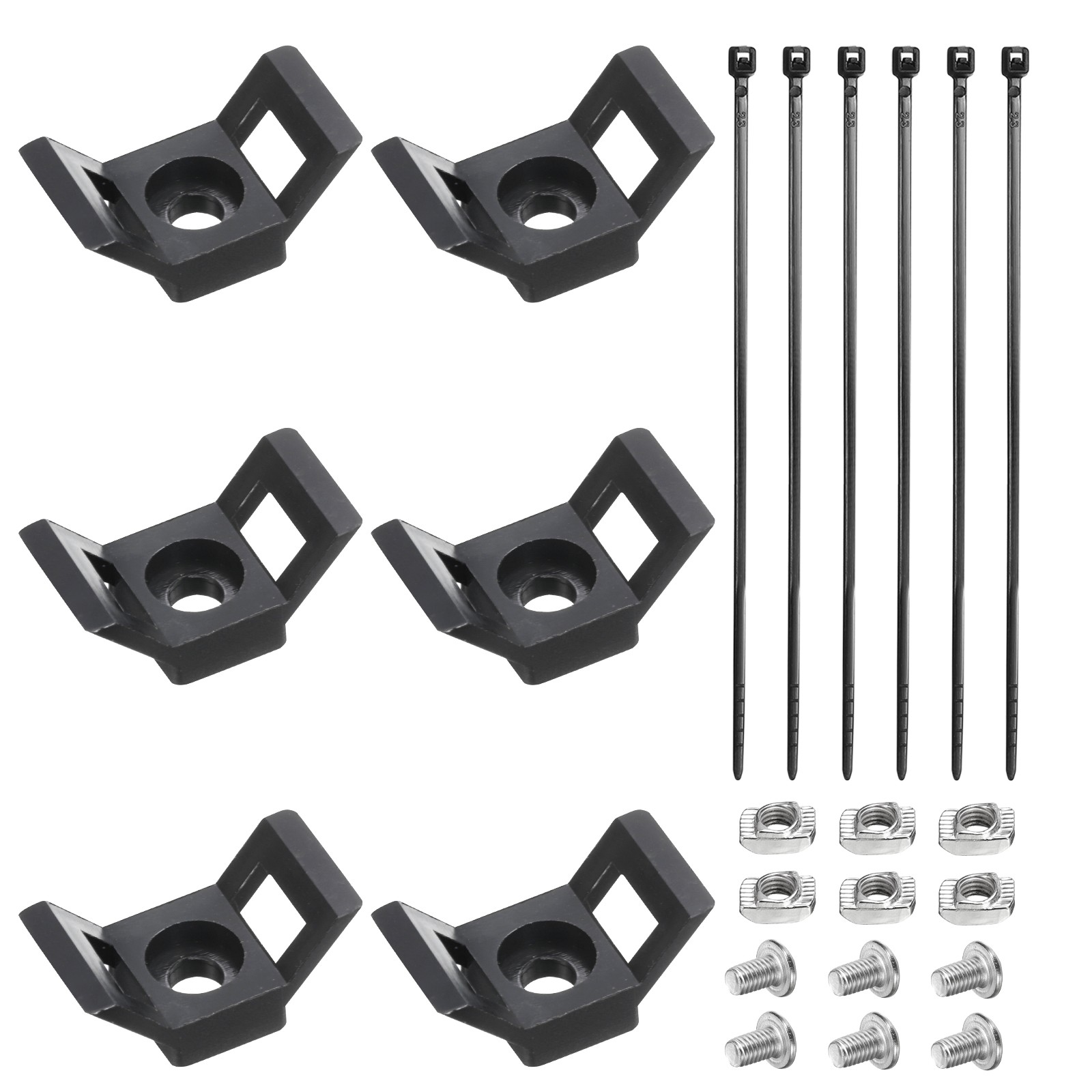 6Pcs Cable Zip Tie Base 5mm Hole Dia Y Shape Mount Wire Holder for 30 Series