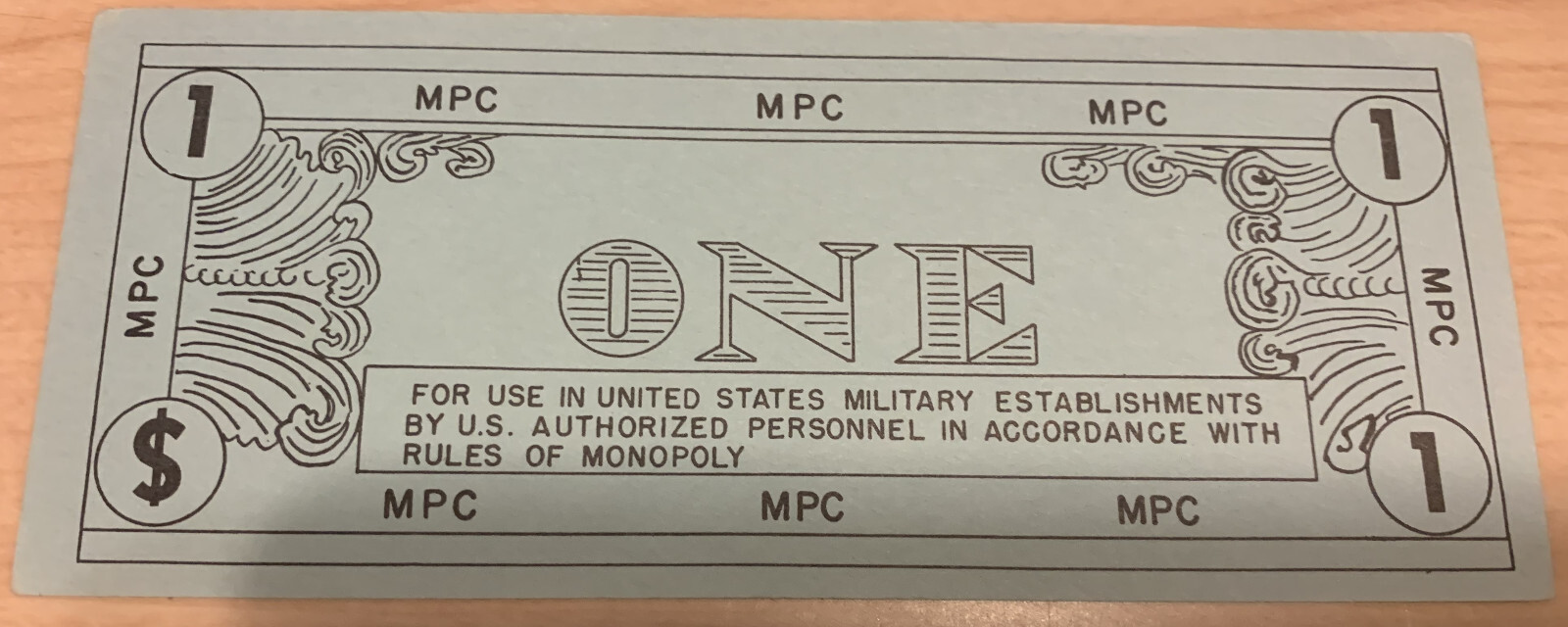 CHIT TOKEN MILITARY PAYMENT CERTIFICATE TRAINING BANKNOTE