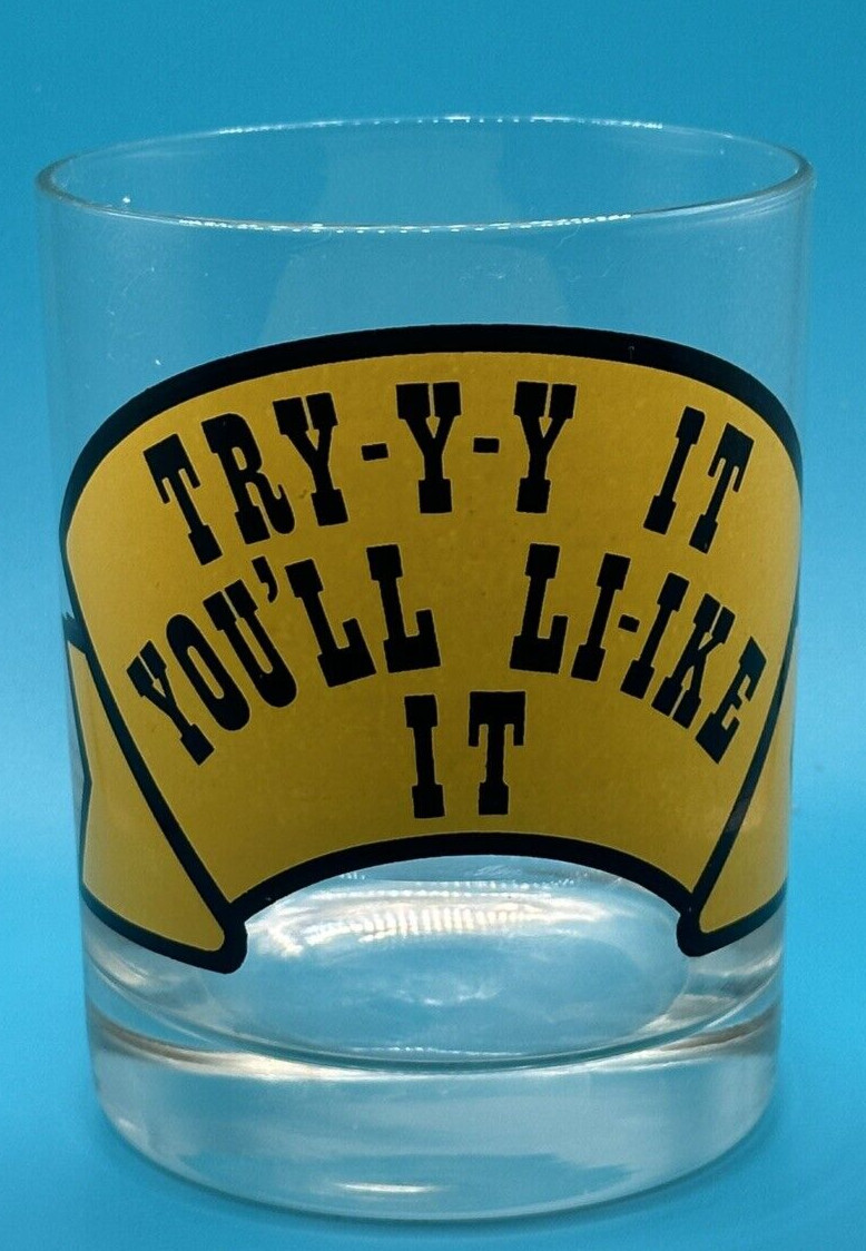 Vintage Cocktail Bar Glass Alka Seltzer Commercial Try It You'll Like It 1970's