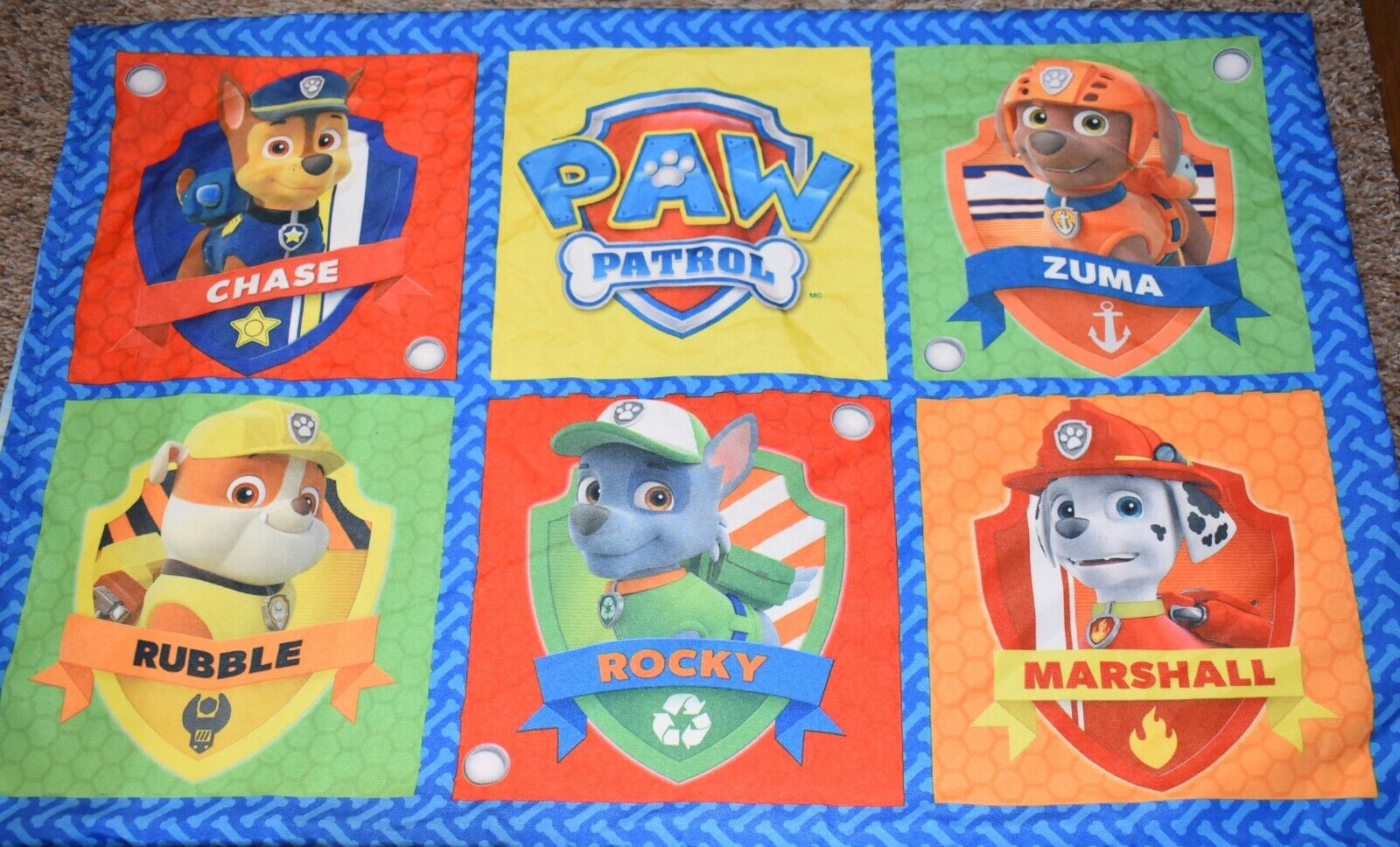 L3 !WOW! PAW PATROL All Paws On Deck Microfiber Reversible Pillow Case (Fabric)