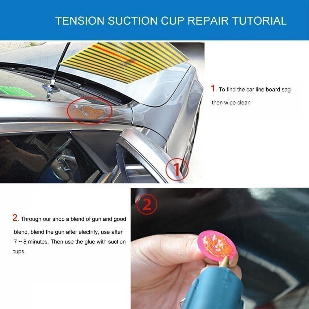 T-Bar Hammer for Universal Car Ding Remover Pulling Tabs Kit US Suction Cup