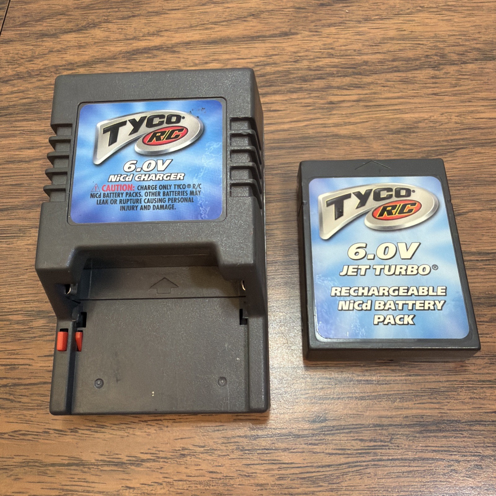 VTG Tyco R/C 6.0V NiCd Jet Turbo Rechargeable Battery & NiCd Wall Charger 97433