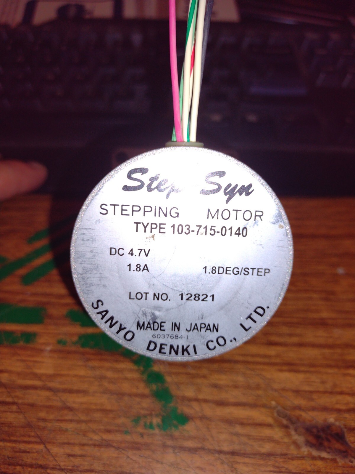 Step-Syn Stepping Motor Type 103-715-0140 DC 4.7V 1.8A 1.8 Step Sanyo Denki @23