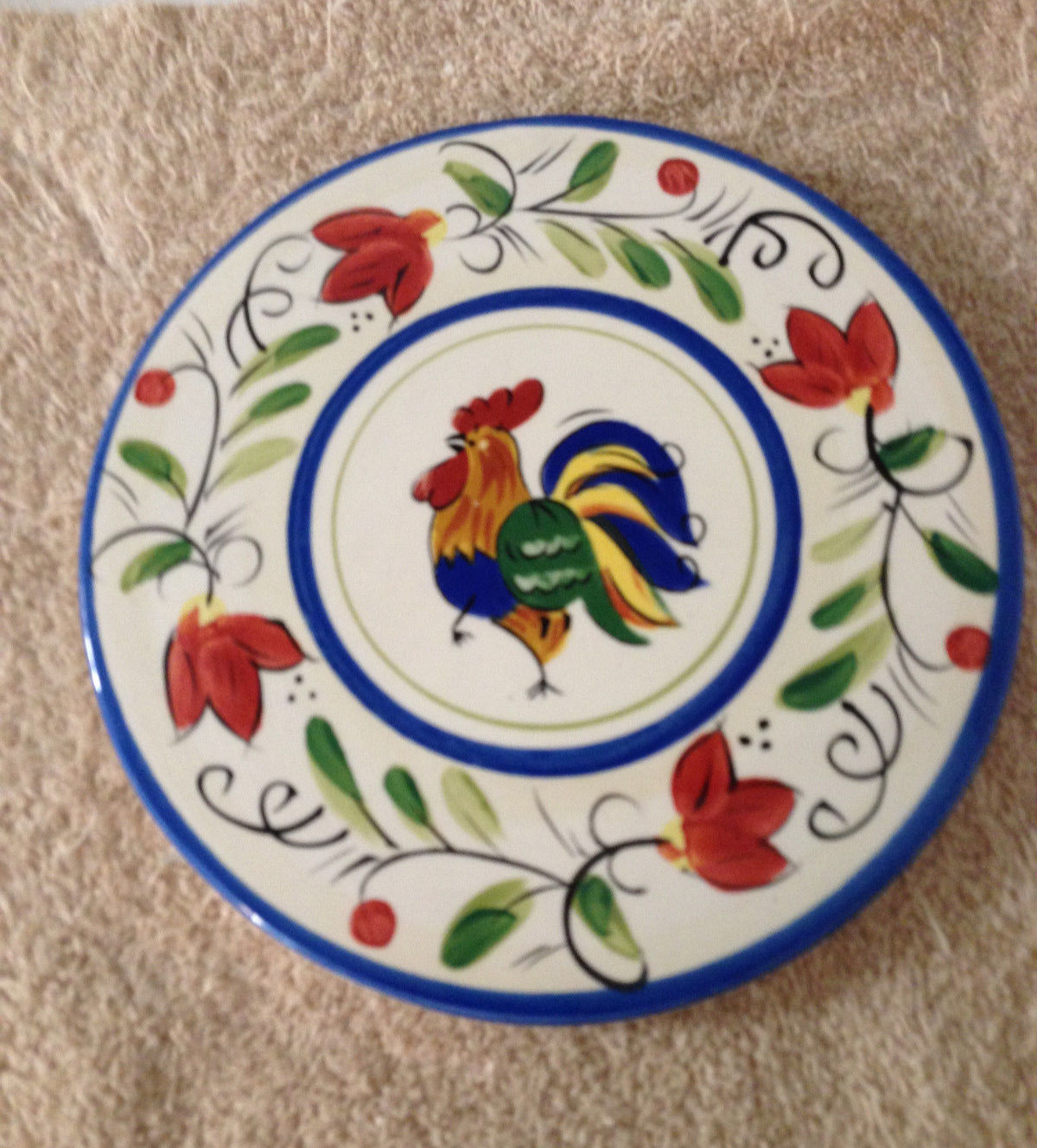 hot plate trivet tabletops gallery luna rooster farm country kitchen stoneware