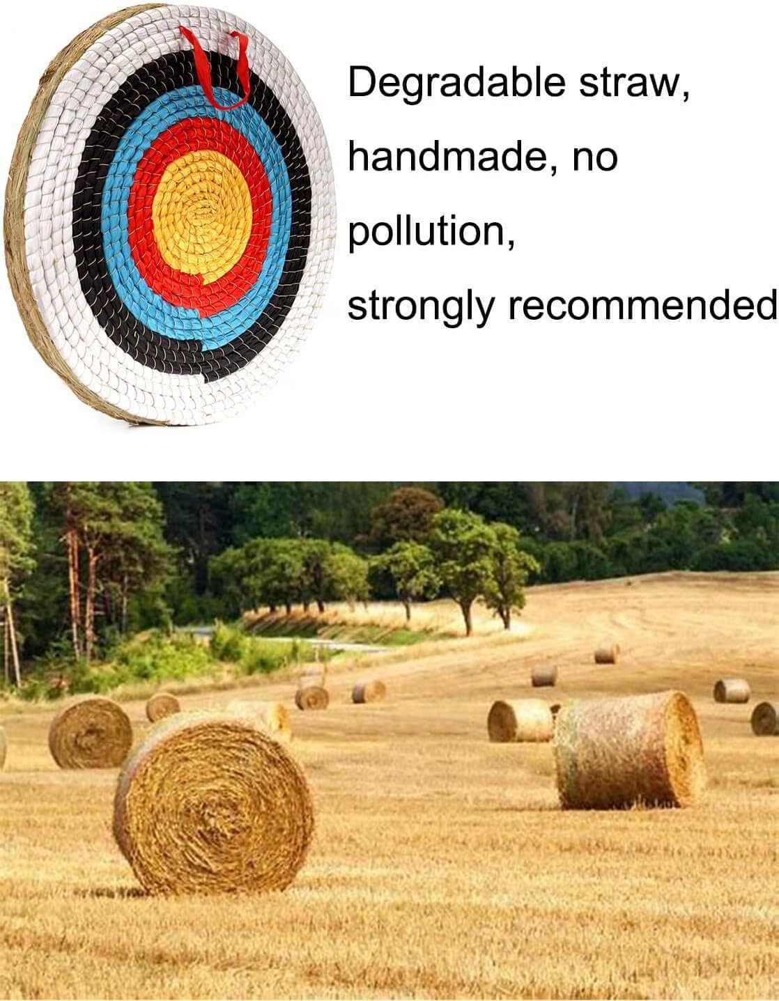 Archery Target - Backyard Straw Archery Target for Recurve Compound or Longbo...
