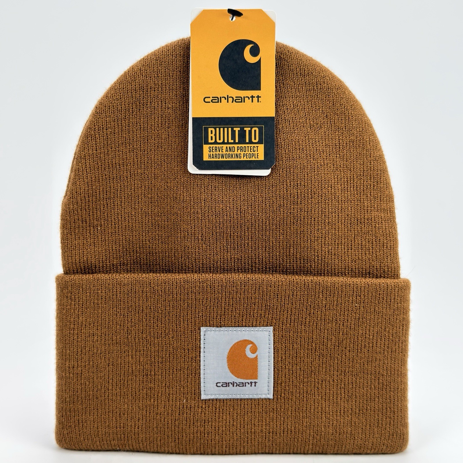 Carhartt A18 Beanie Watch Hat Acrylic Brown Winter pull on  knit cap ONE SIZE