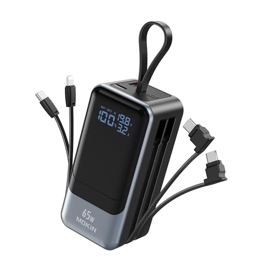 MOKiN 65W Portable Power Bank for Laptop - 18400mAh, Smart Display MOPB0202