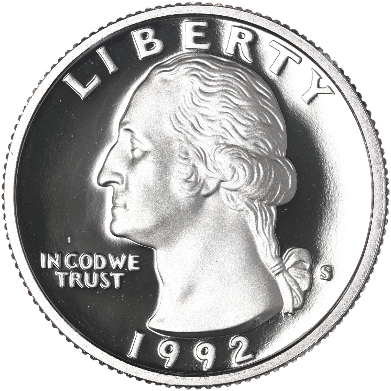 1992 S Washington Quarter Gem DCam Proof CN-Clad