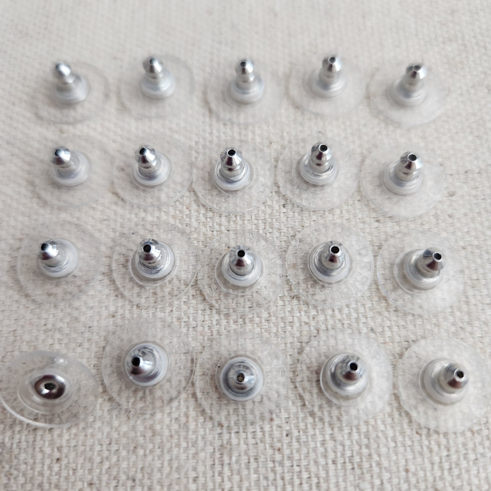 Premier Designs 20 Pc Earring Backs Stoppers Replacement Studs Silvertone New