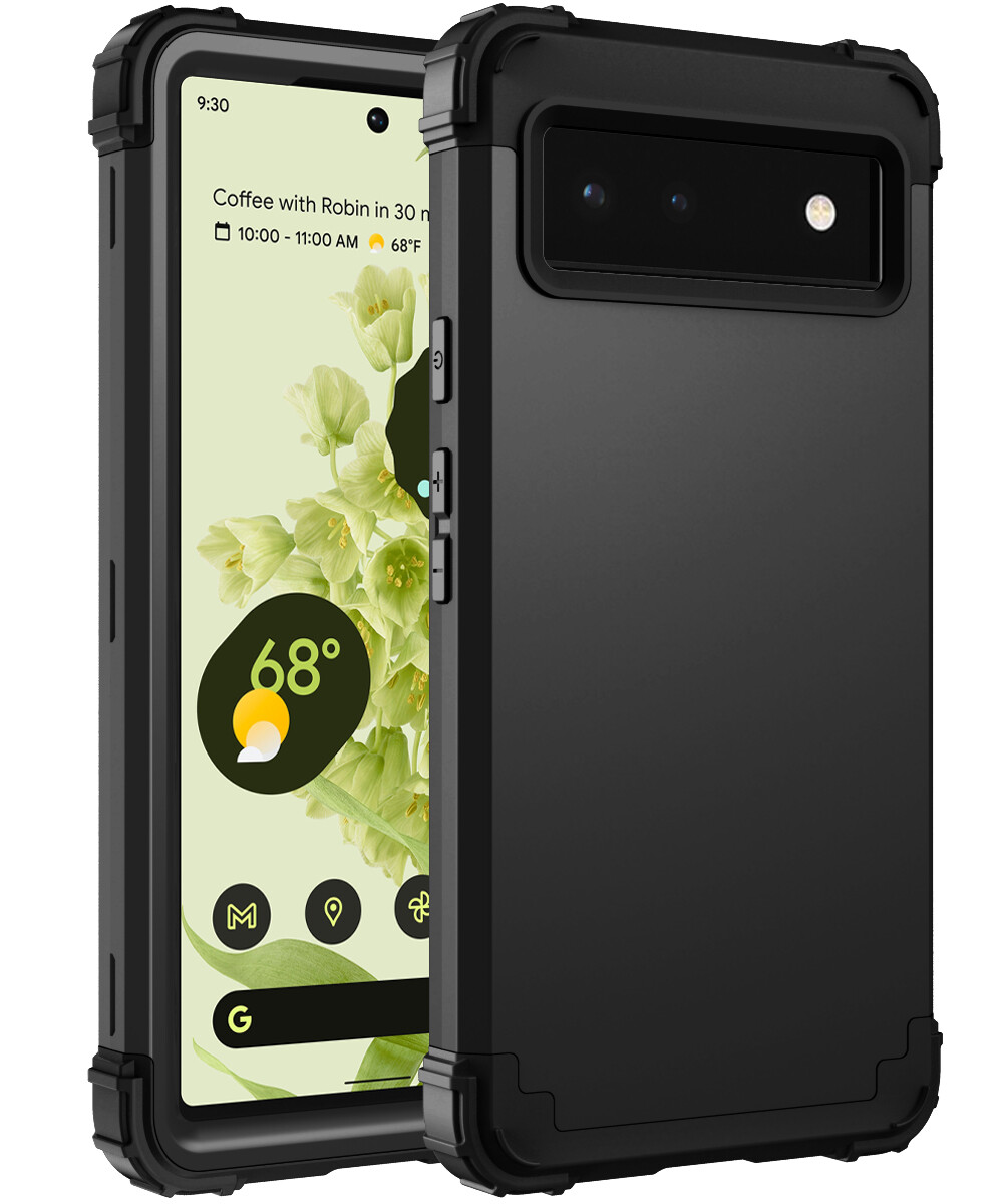 For Google Pixel 6 Pro 3 in 1 Hybrid Heavy Duty Shockproof Rubber Defender Case