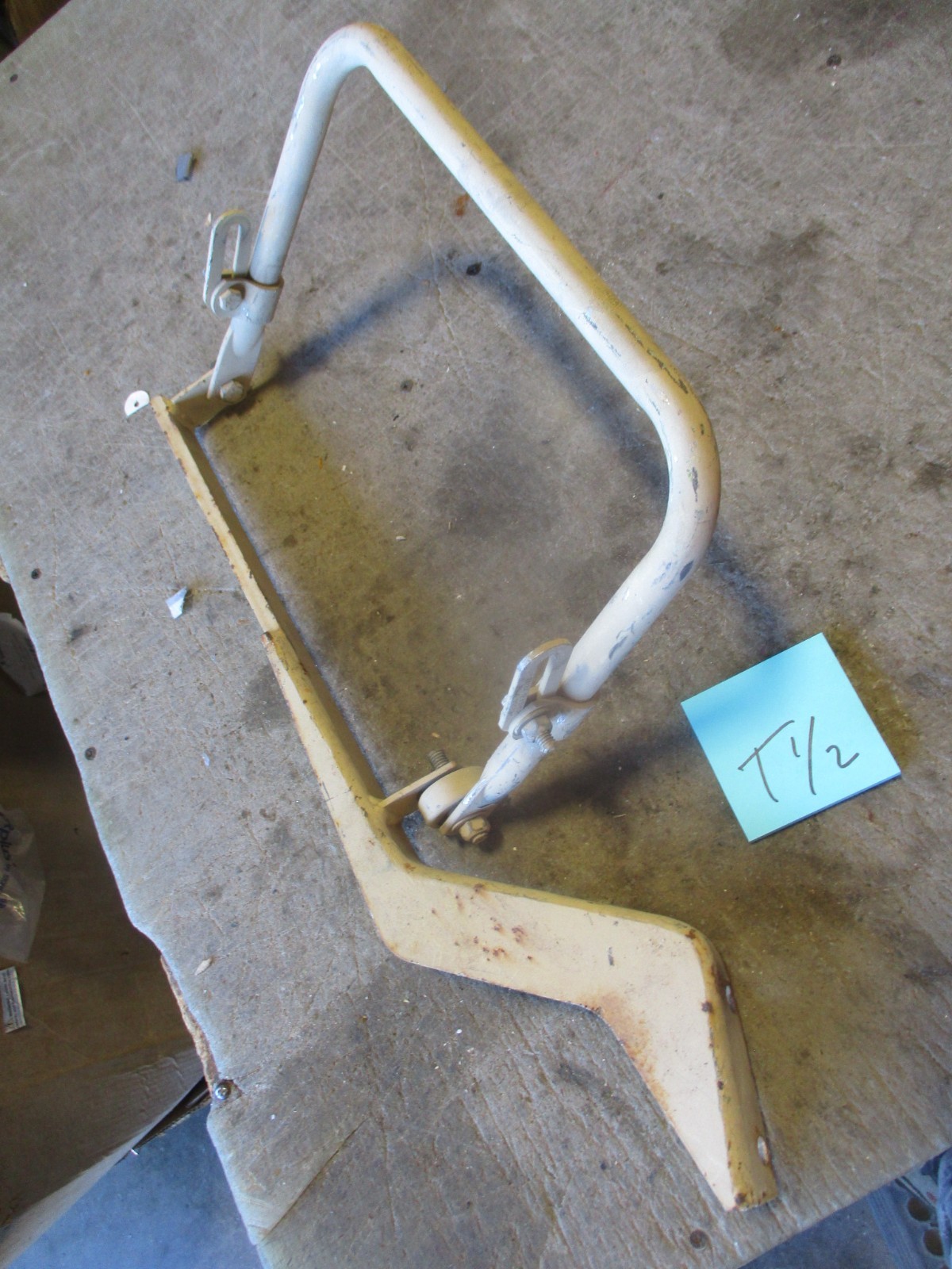 Used Side Mirror Frame (HMMWV-style) w/Odd Steel Bracket, for Military Vehicle