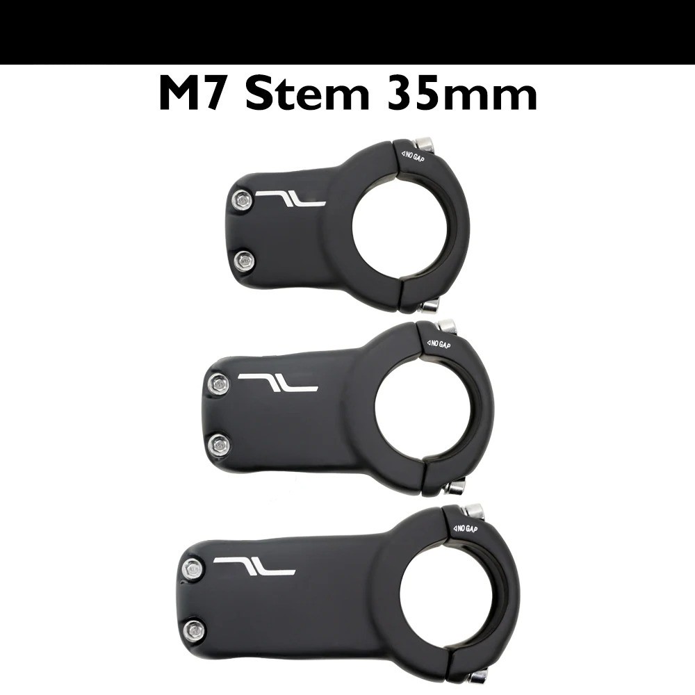 Carbon Fiber Bike Stem 35mm Clamp 35/50/65mm Length 0 Degrees Rise Black Matte