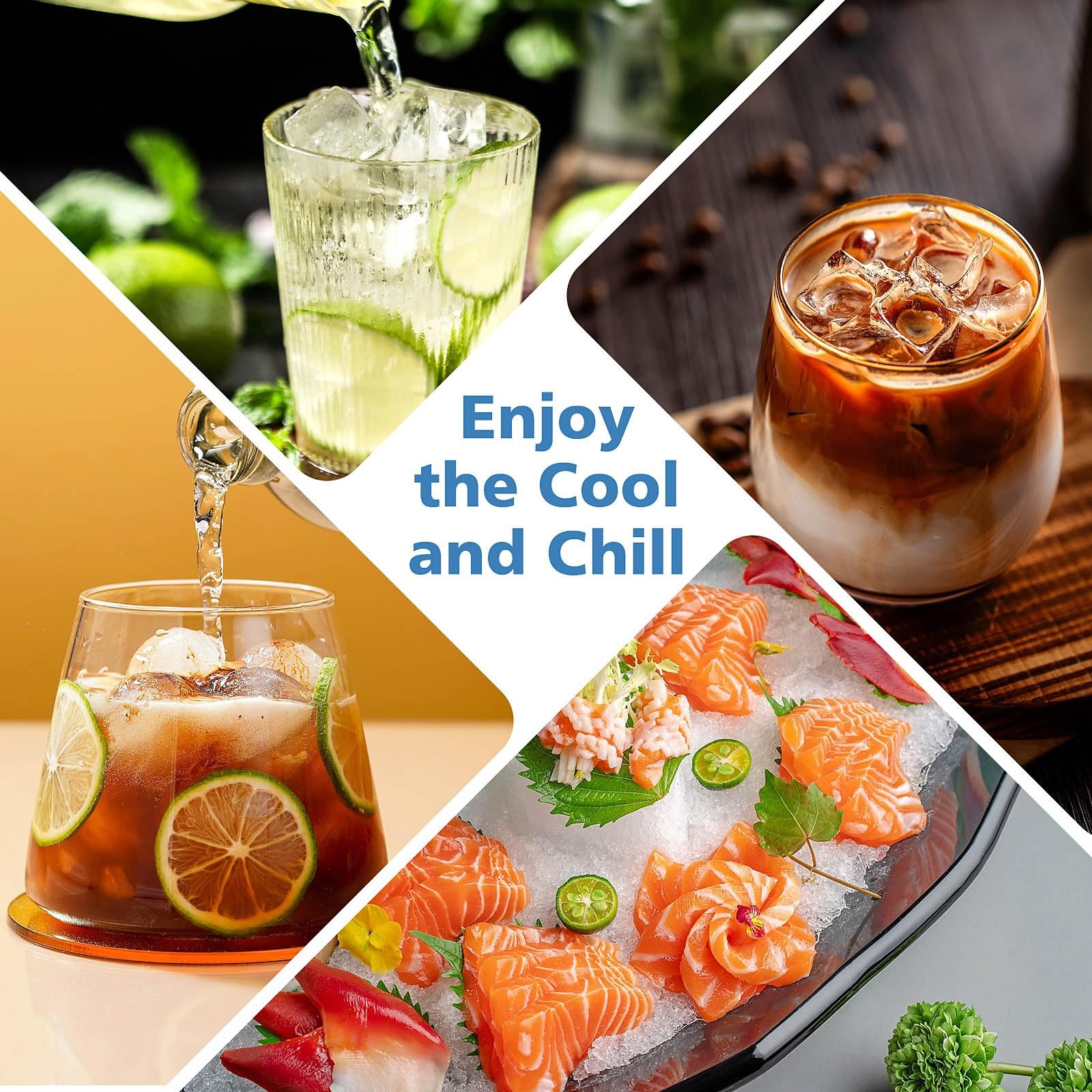 Ice Cube Trays for Freezer, 3 Pack Ice Cube Tray with Lid, Silicone Ice Cube ...