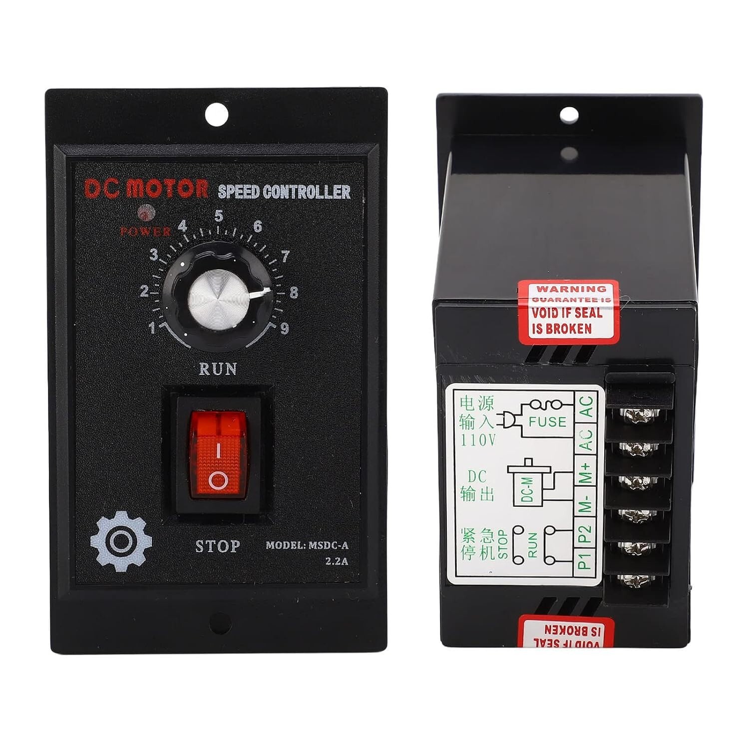 500W DC Motor Speed Controller AC 110V to DC 90V Forward Reversible Regulator
