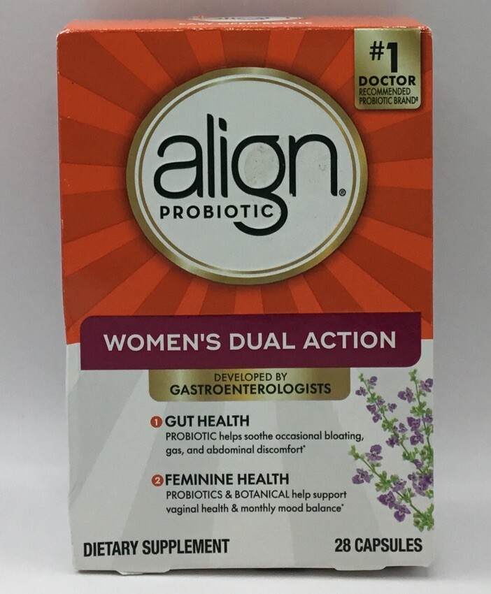 Align Women’s Dual Action Probiotic & Botanical 28 Ct Exp 9/26