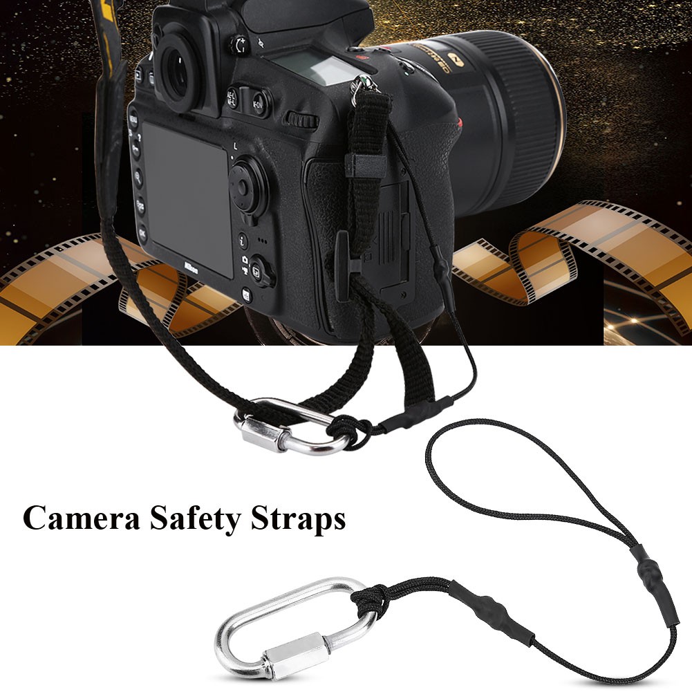 Universal Durable Camera Strap Safety Rope Tether With Clip Hook For DSLR
