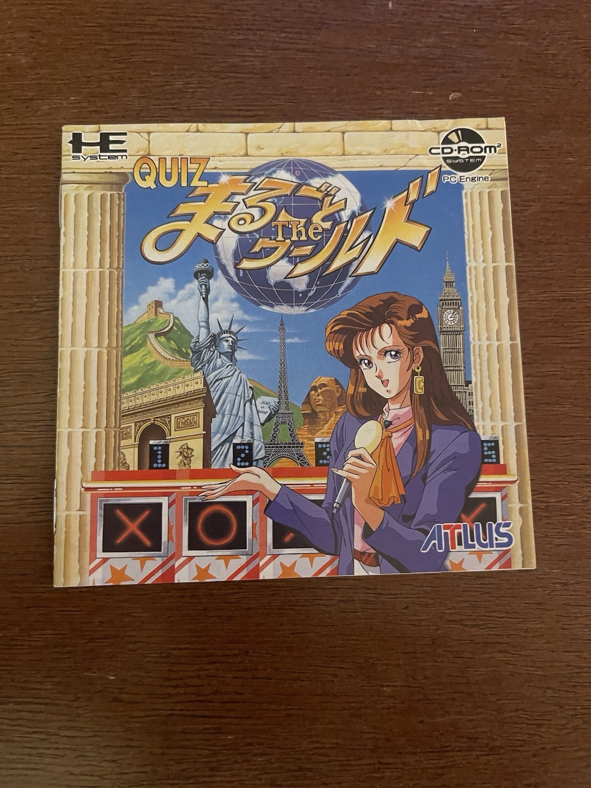 Quiz Marugoto The World PC Engine CD-ROM Duo Japanese Manual Only US Seller
