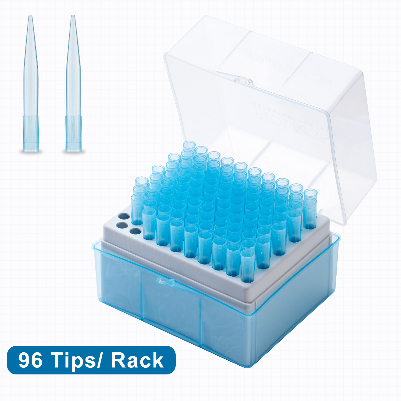 1000μl Pipette Tips, Sterile, Rack, 960/Pack, 9600/Case
