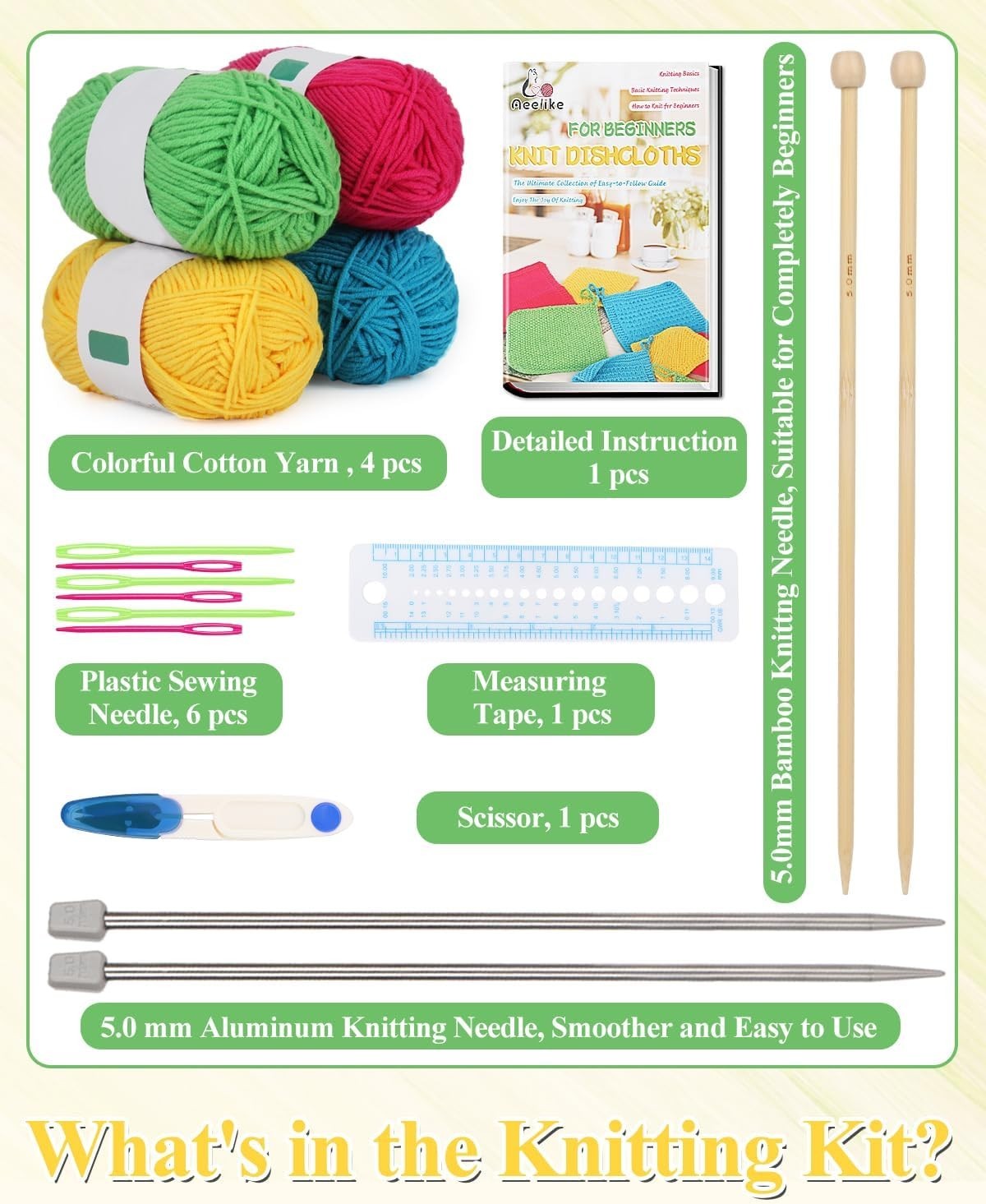 Exciting Knitting Kit for Beginners - Learn with Yarn, Needles & Instructions