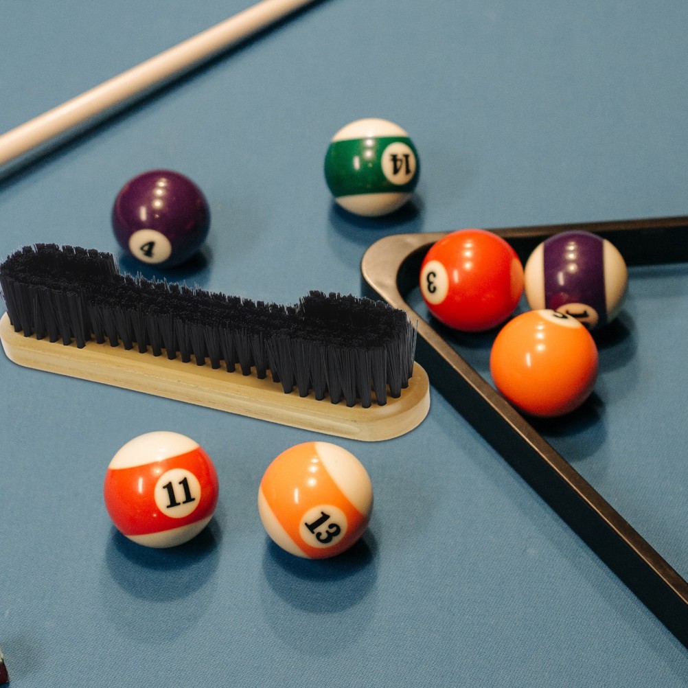 Durable Pool Table Cleaning Brush Reusable Nylon Wood Billiards Sweeper