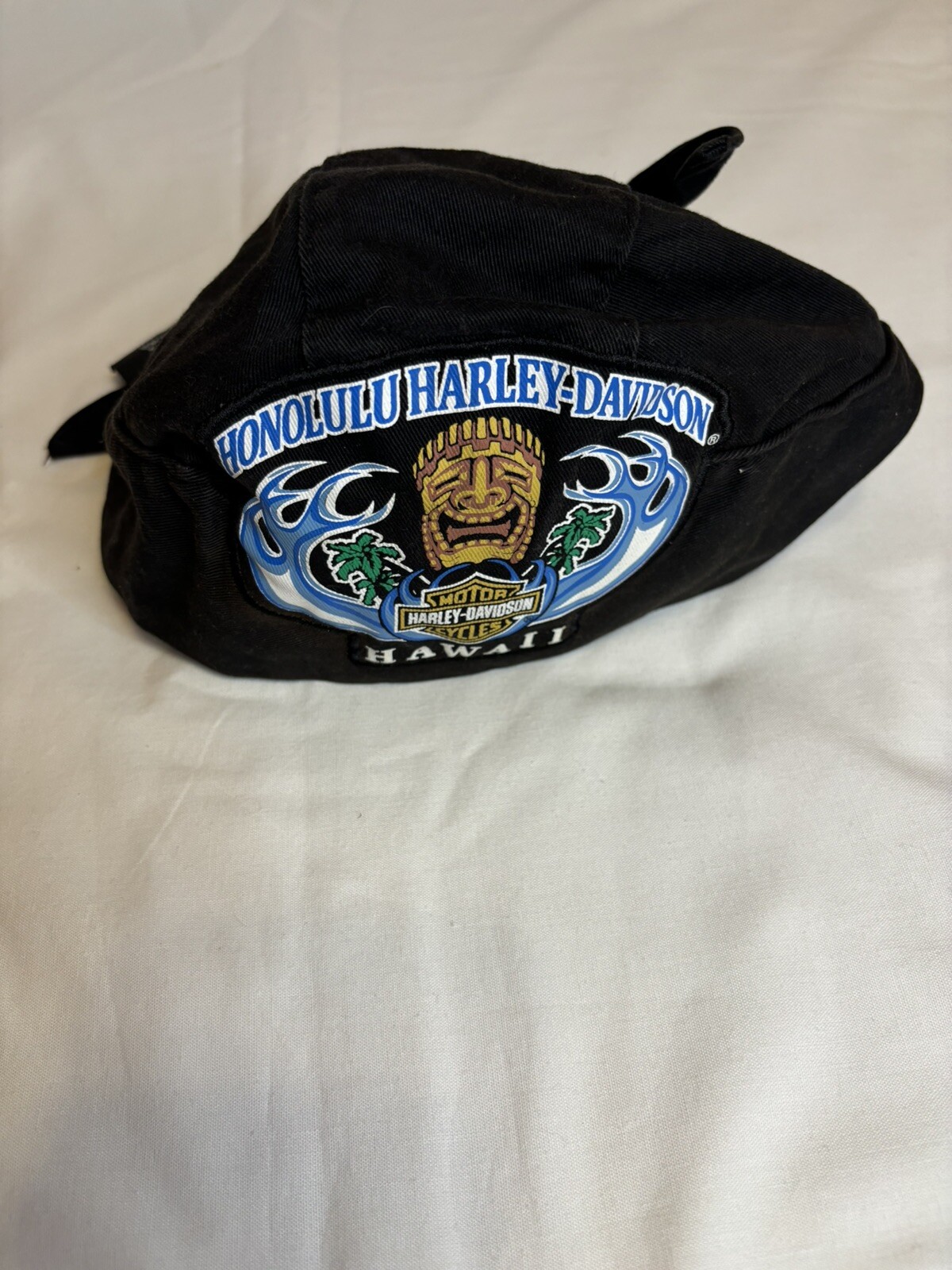 Harley Davidson Emblem 5" x 4" Sew On Patch - Tiki Wave - Honolulu, Hawaii