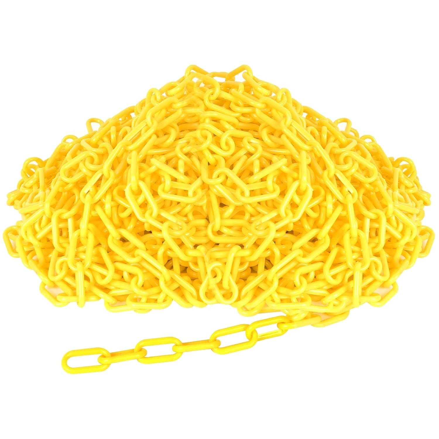 200FT High Visibility Yellow Plastic Chain for Effective Crowd Control Safety