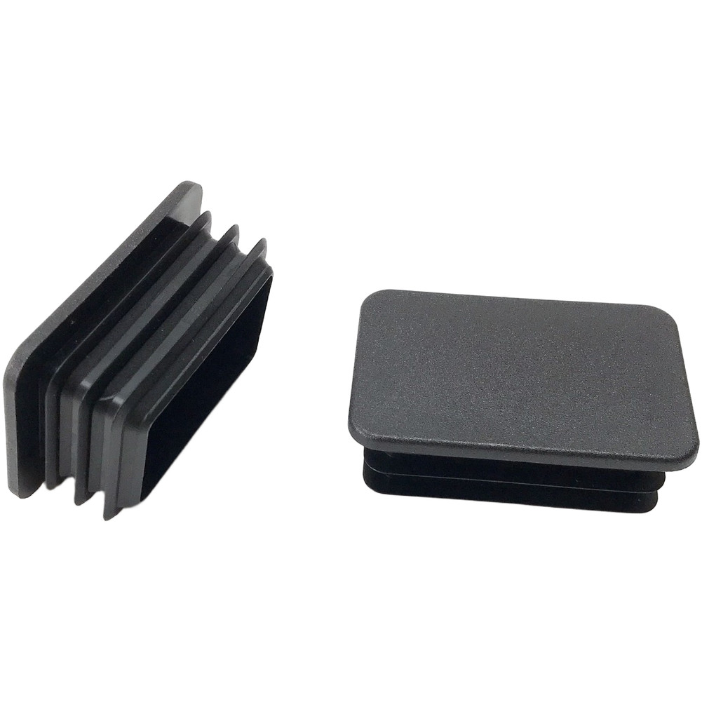 4PCS Black Plastic Rectangle Tube End for 60x40 For Shelving Rack Fitness
