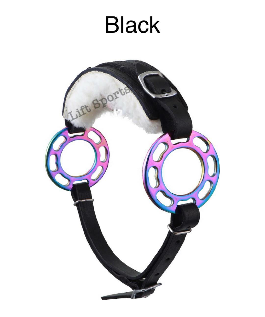 Brown/Black Rainbow MultiColor Hackamore Bitless Horse Bit Leather Bridle Adjust
