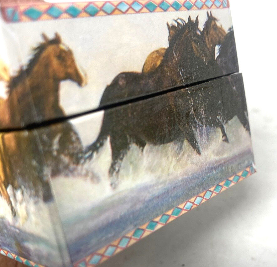 Water Run Mini Treasure Hinged Treasure Box by Enchantmints 2” by 2”