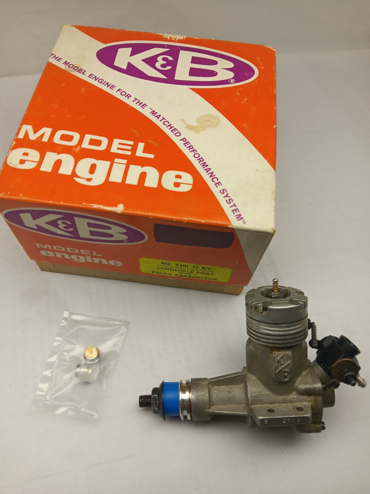 Vintage K&B 15 with Schnürle Port & Perry Carb RC Model Engine
