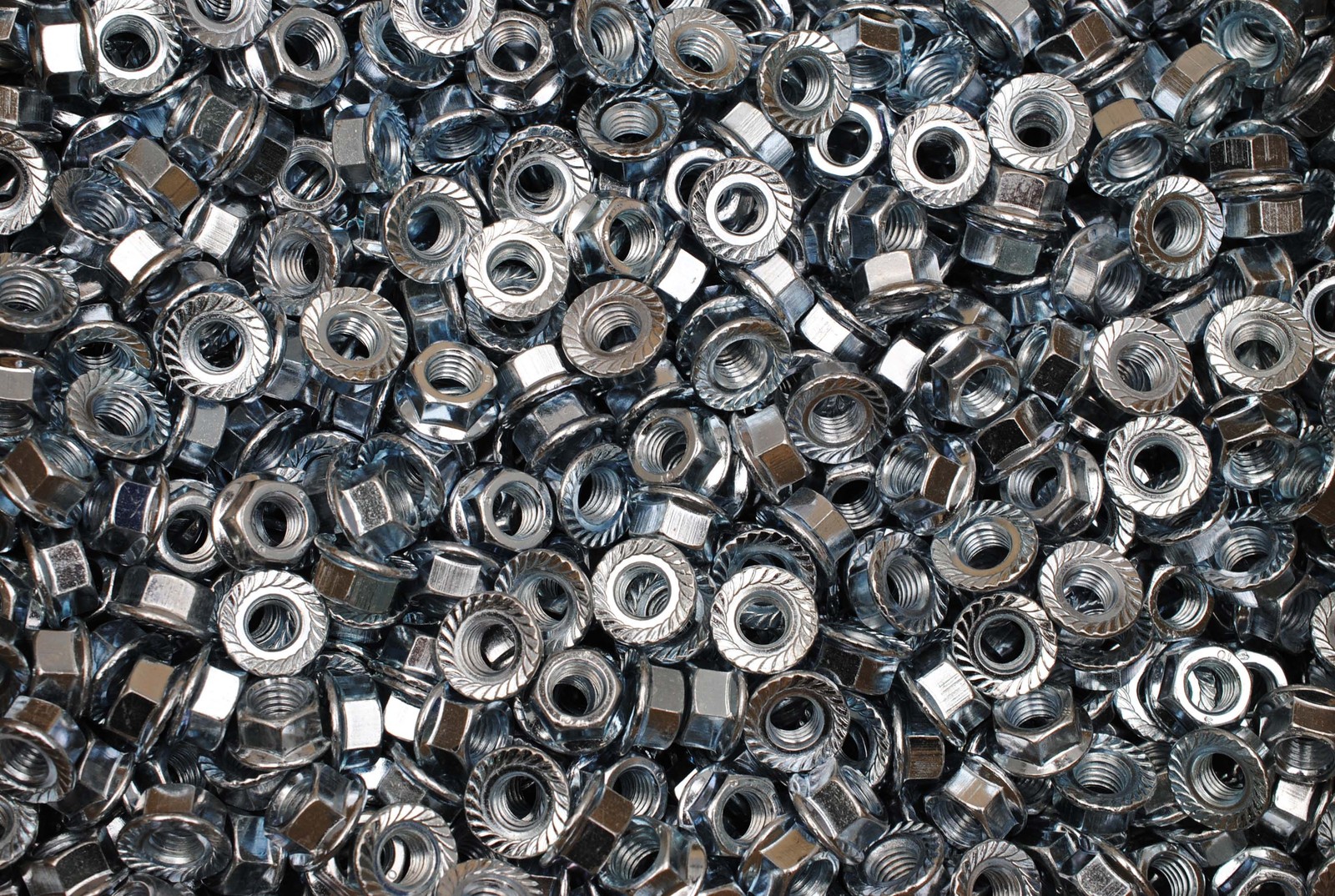 (250) Metric Class 10 Serrated Flange M10-1.5 Hex Lock Nuts - Zinc Plated