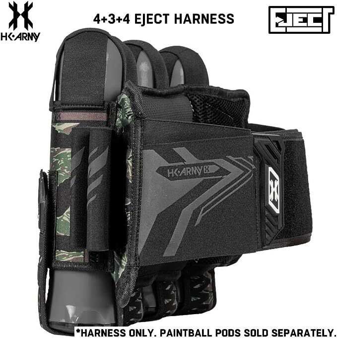 HK Army 4+3 Eject Paintball Harness Pod Pack - Tigerstripe