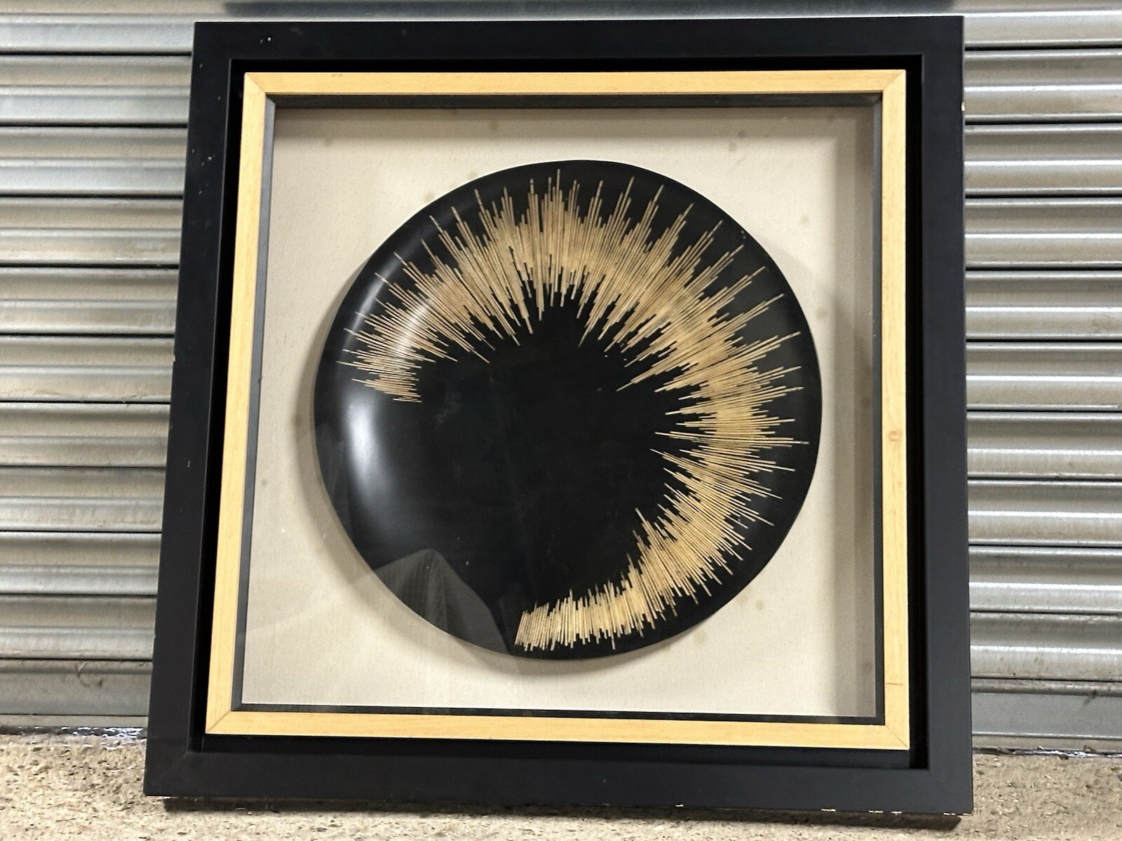 Very Large Glazed Unusual Ceramic Plate Abstract Art Work