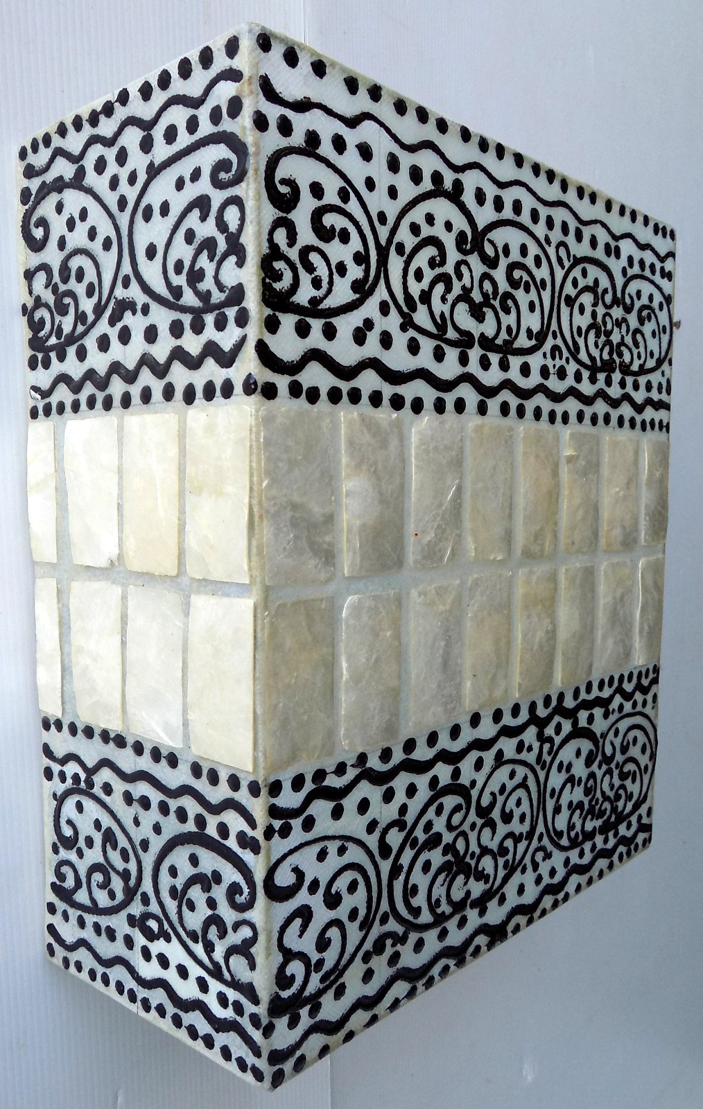 Applique Resin And Nacre White cm27x12x30 Ethnic Light Wall Modern A