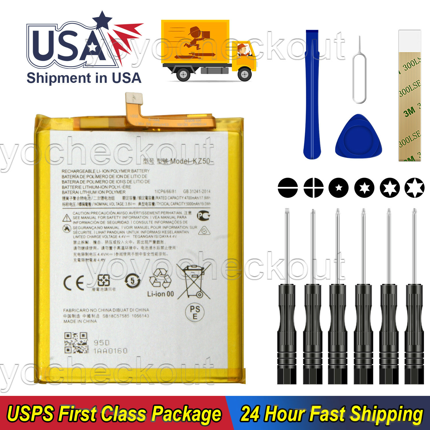 for Motorola Moto G8 POWER Replacement KZ50 Battery Tool