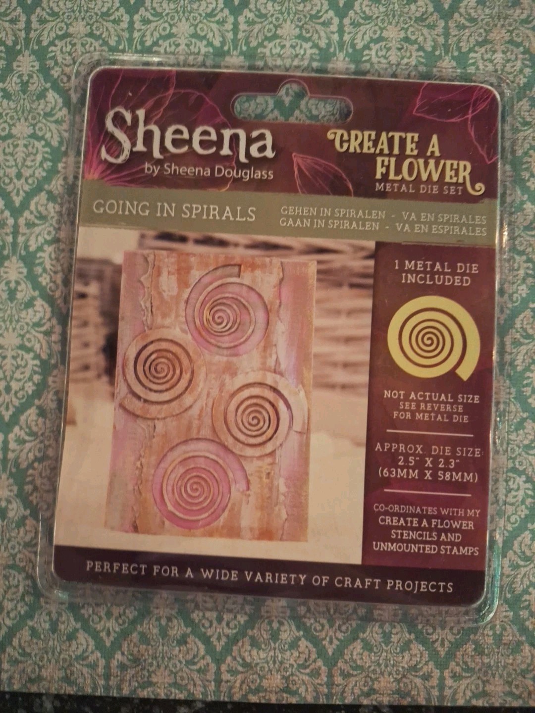 Sheena By Sheena Douglass Going in Spirals Metal Die Cut New