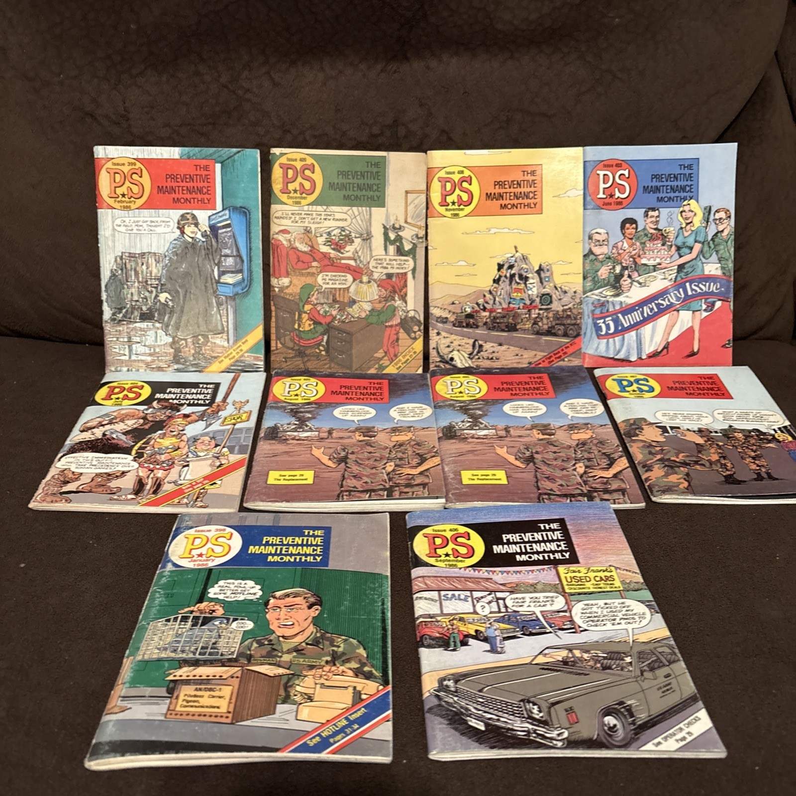 PS The Preventative Maintenance Monthly, 1986 Lot Of 10