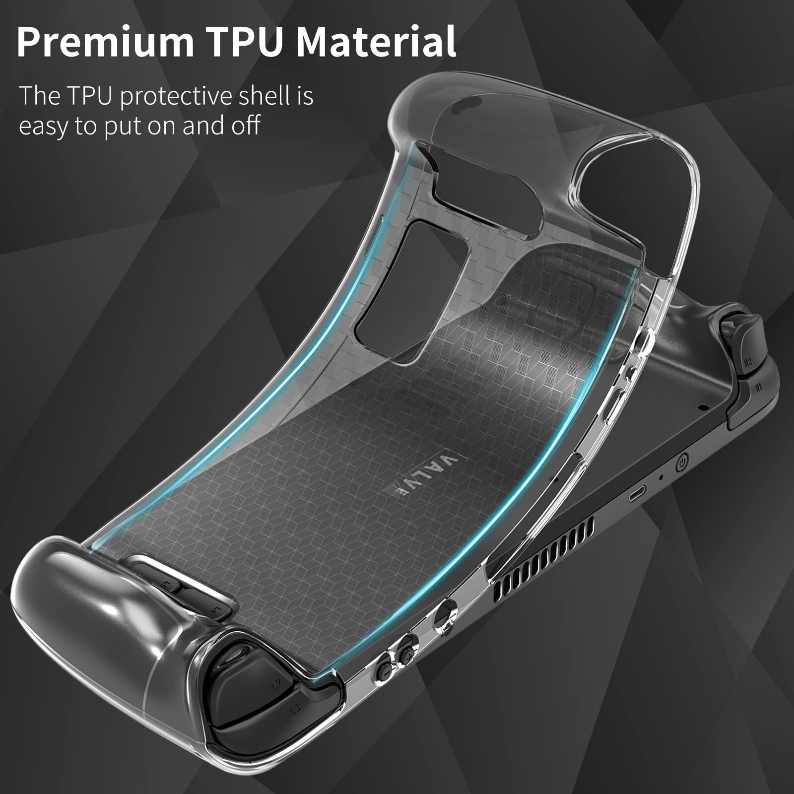 New Protective Case,TPU Soft Cover Protector for Steam Deck with Full Protection