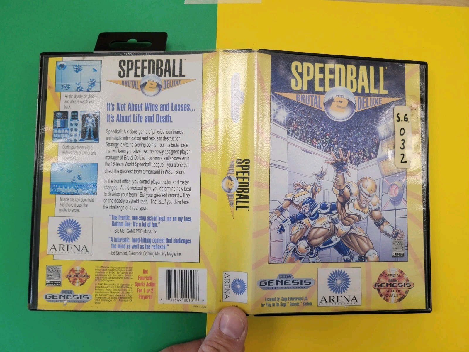 Speedball 2 Brutal Deluxe Sega Genesis Case Only