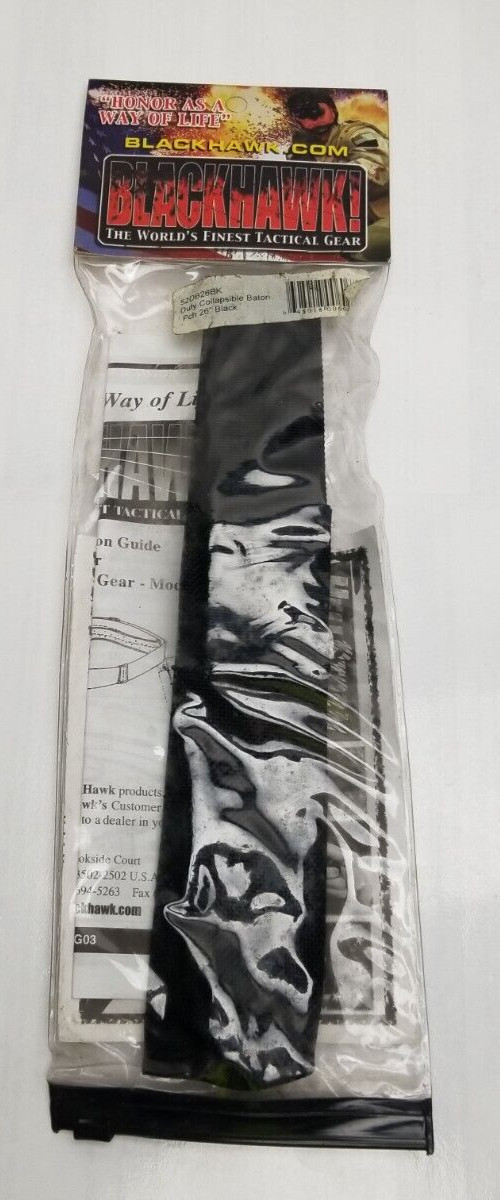 BlackHawk! 26" Collapsible Baton / Flashlight Pouch Black 52DB26BK NEW IN BAG