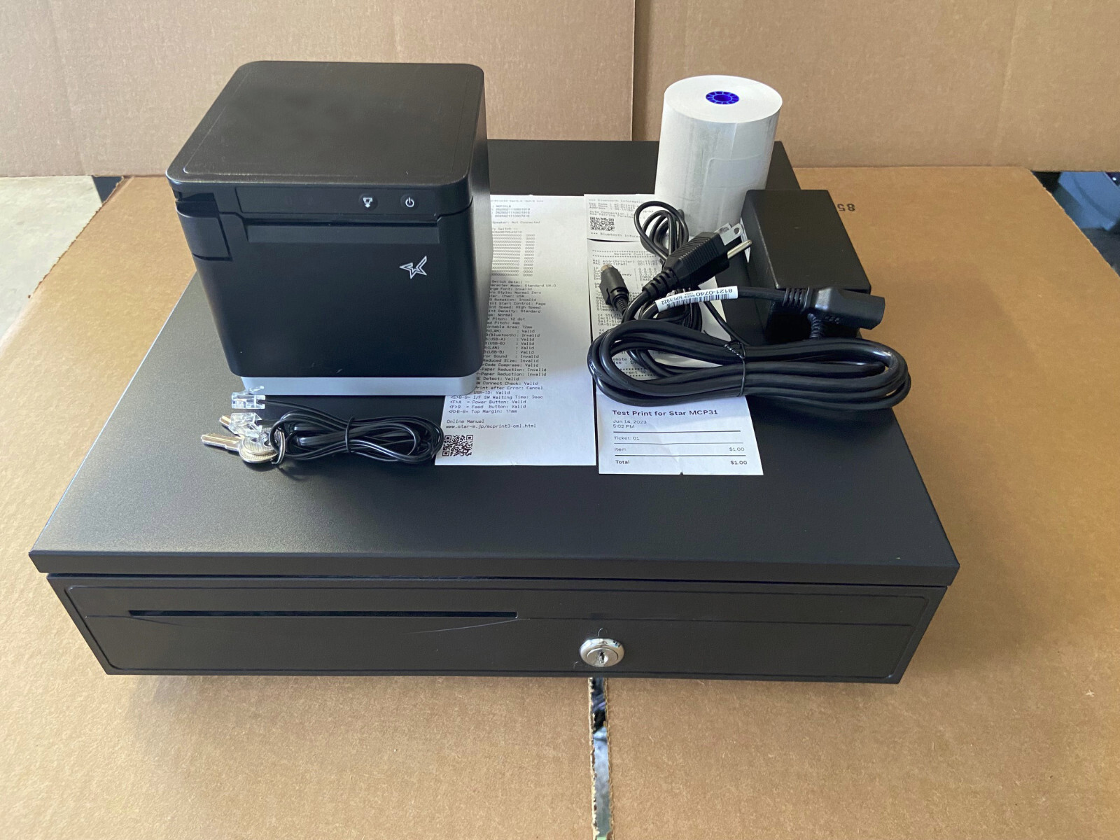 Star MCP31L Hardware Bundle Combo Ethernet Receipt Printer MCP31LNH  Cash Drawer