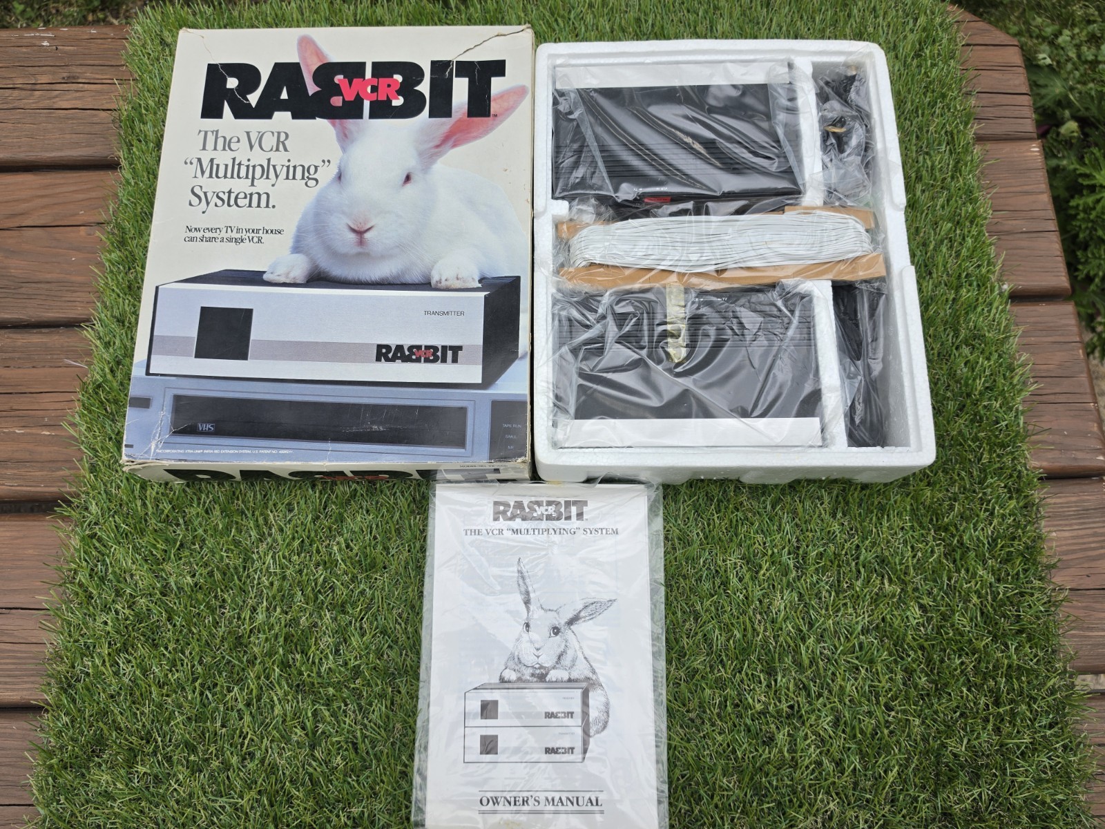 Vintage Rabbit VCR Multiplying System TR-7000 Transmitter & Receiver VHS NEW*