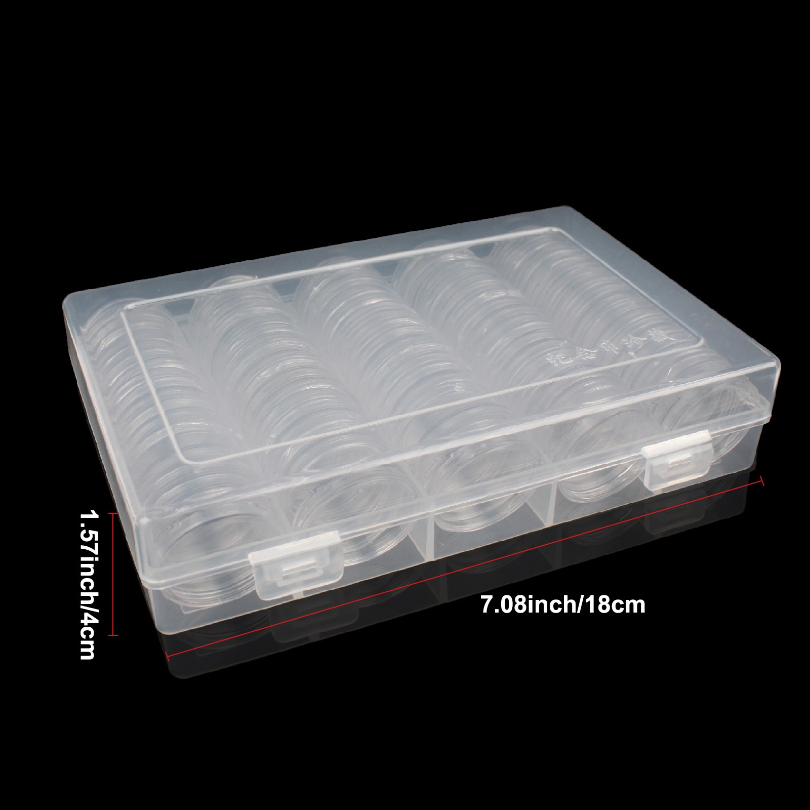 100Pcs 30mm Coin Capsule Container Storage Box Holder Case Clear Round Plastic