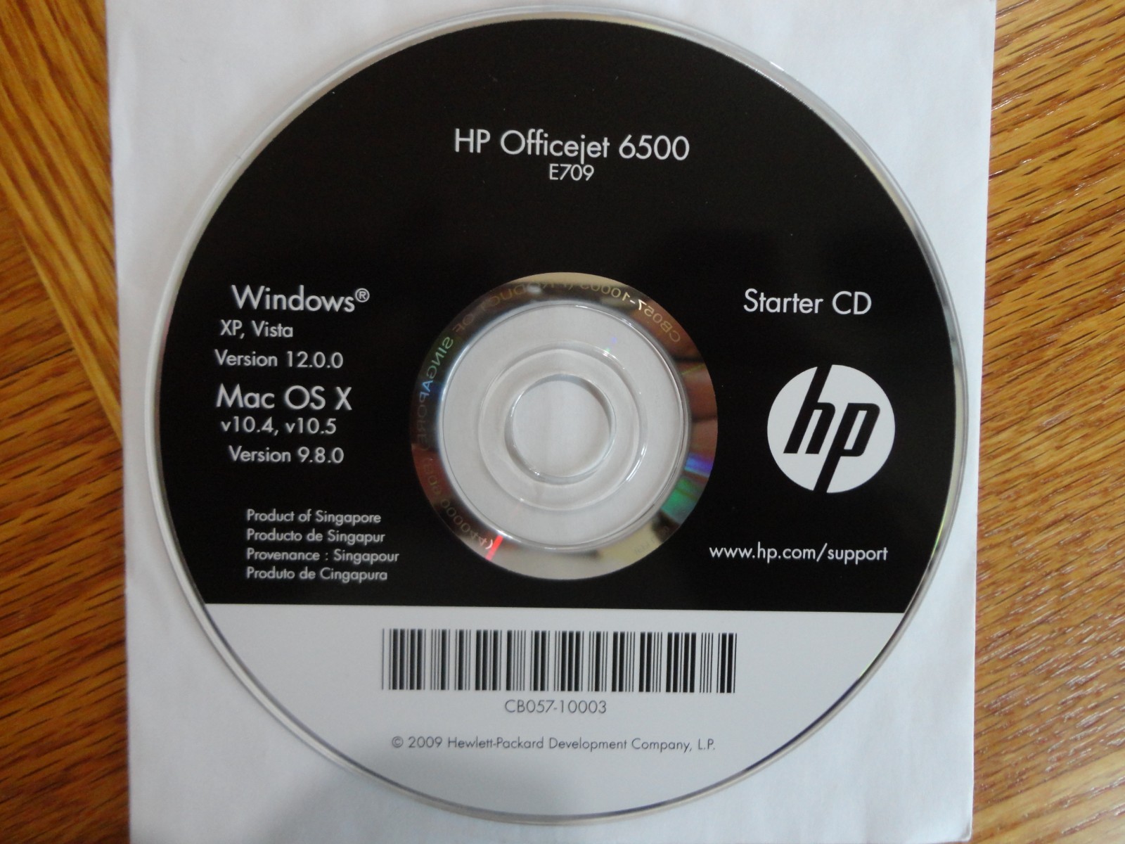 HP Officejet 6500 (E709) Printer Software & Drivers Starter CD