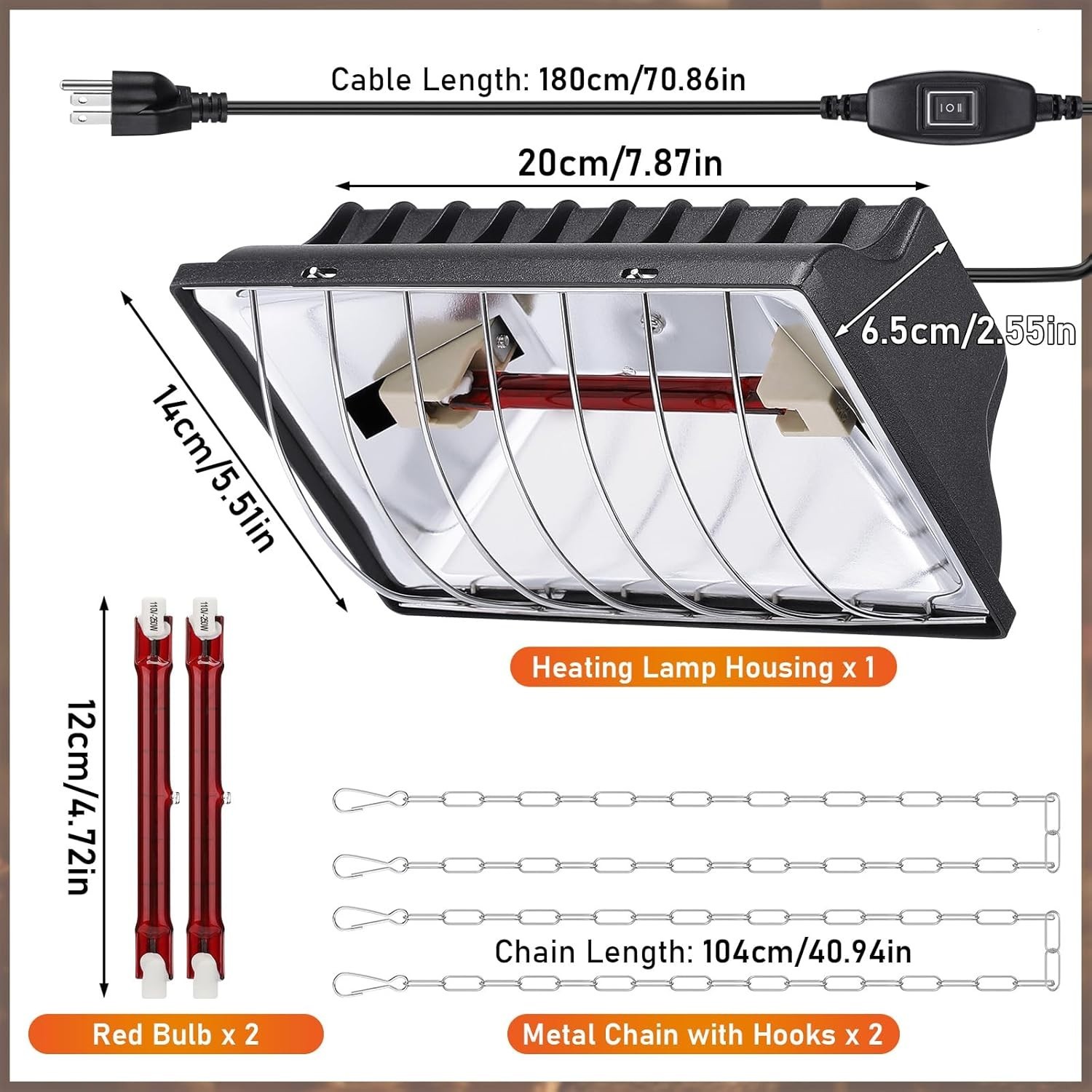 Versatile 250W Chicken Brooder Heater for Indoor Use - Easy Setup & Safety