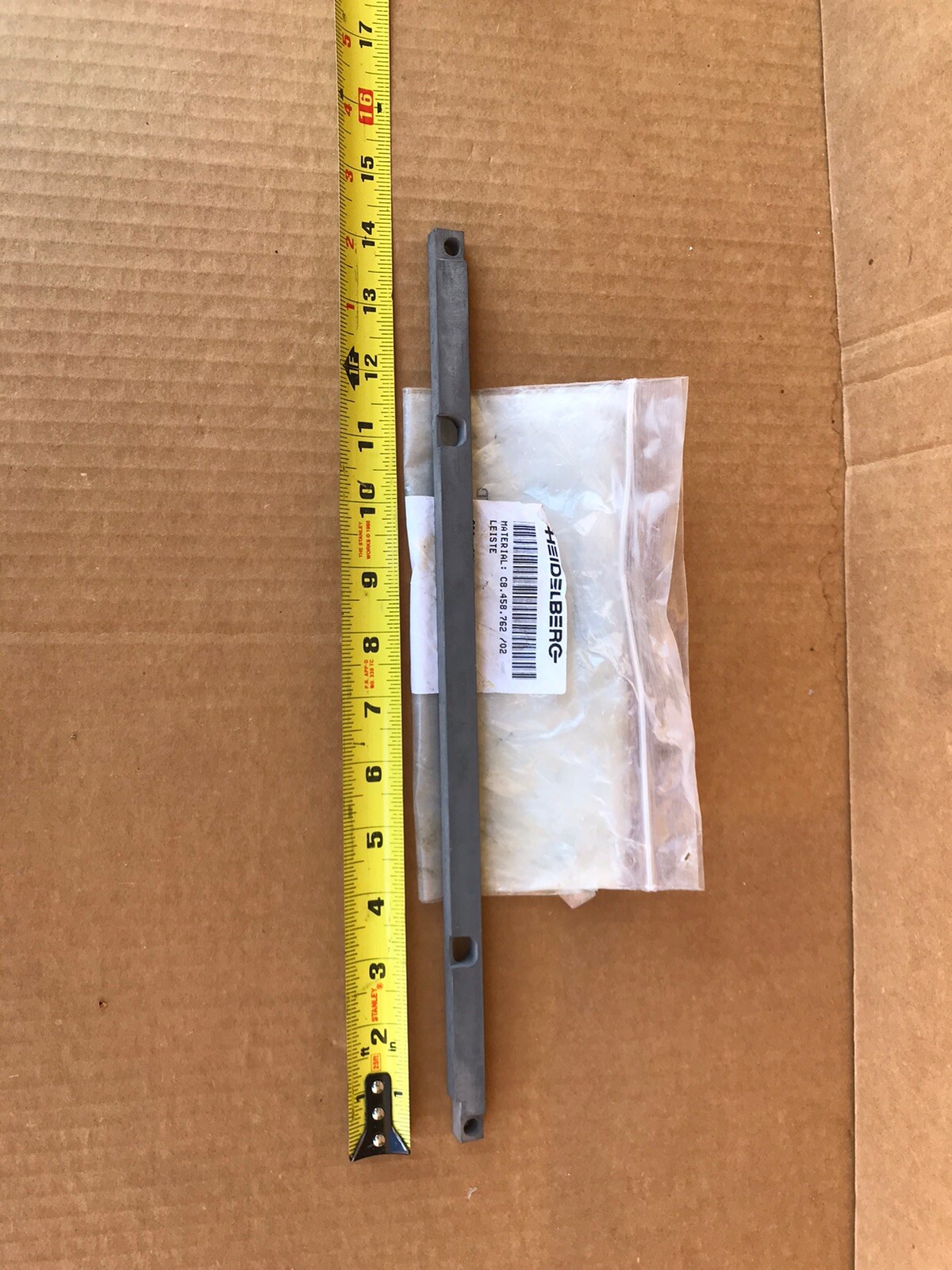 Original Heidelberg Plate Tail Clamp Bar C8.458.762/02 From Germany