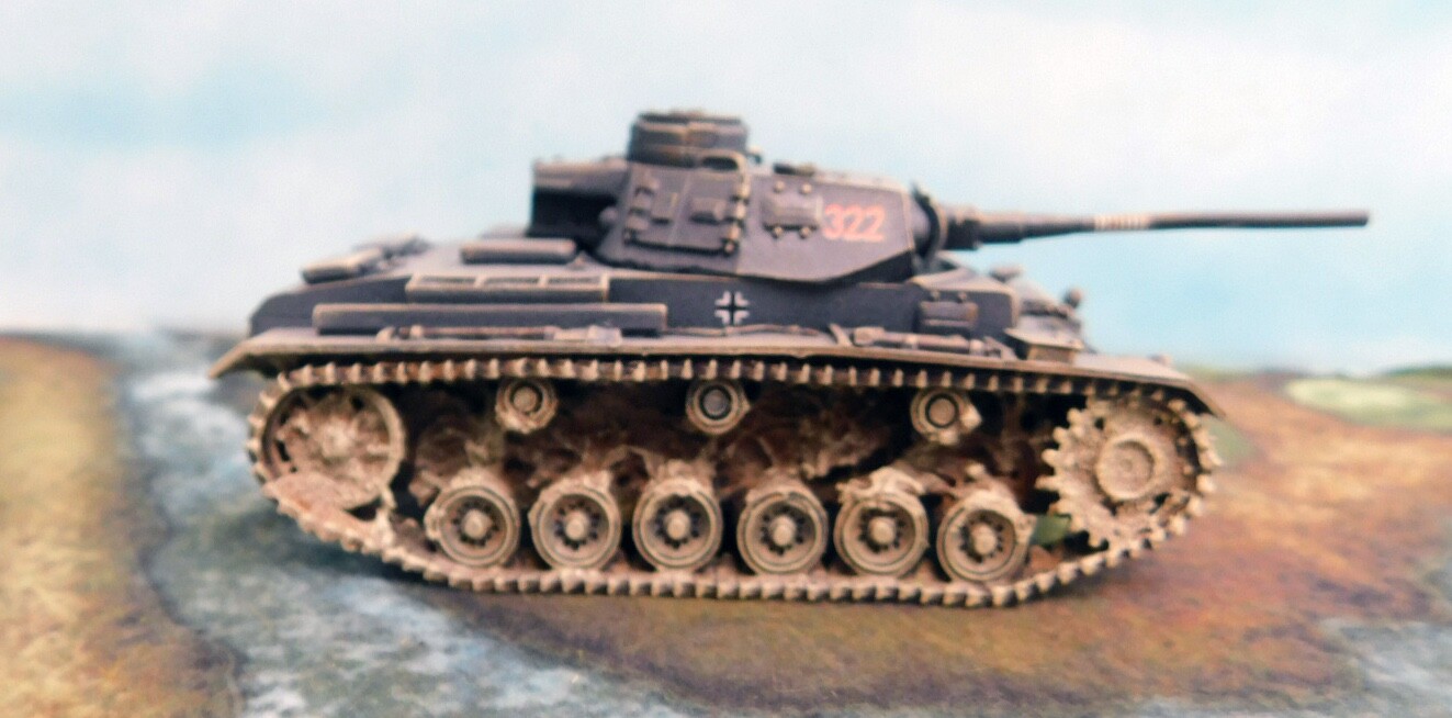 Well Painted Force of Arms 28mm Resin WW2 German Pzkw-III L-222 (322)