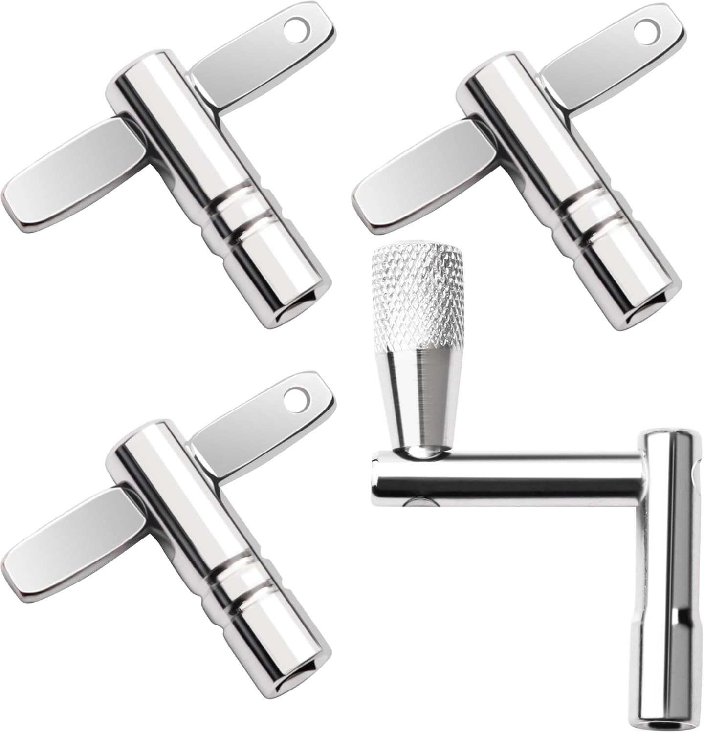 Universal Drum Tuning Tool Set - 4 Pack with Speed Key and Multi-Tool Keychain