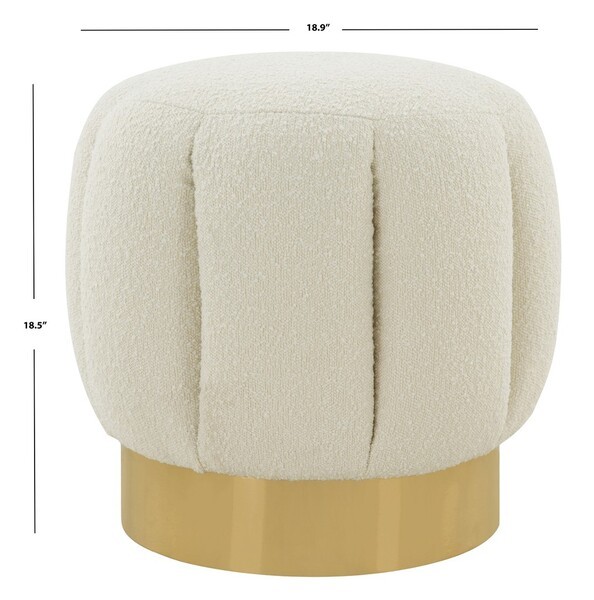 Safavieh MAXINE CHANNEL TUFTED OTTTOMAN, Reduced Price 2172773249 SFV4707M